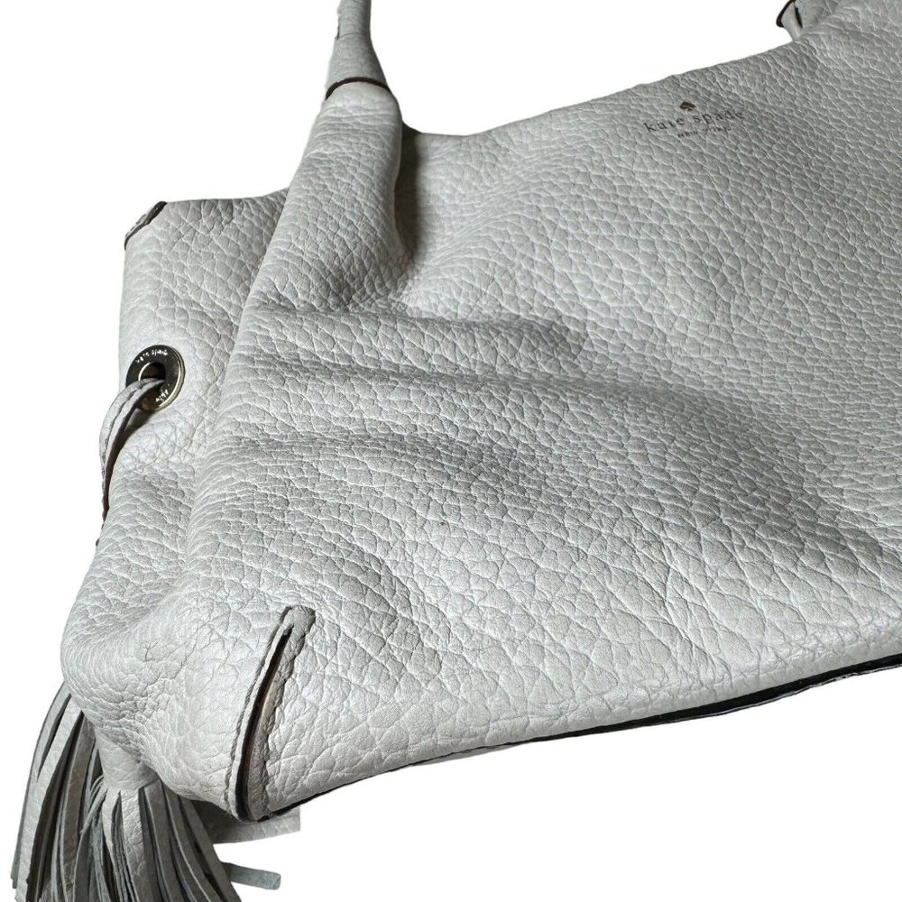 Kate Spade Cream Satchel with Tassels - Picture 9 of 16